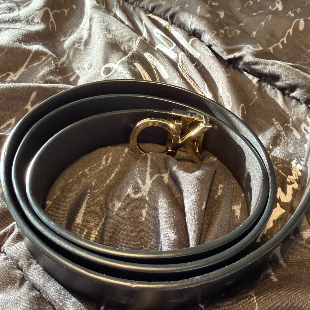 Calvin Klein Reversible Black/Brown Belt with Gold Buckle